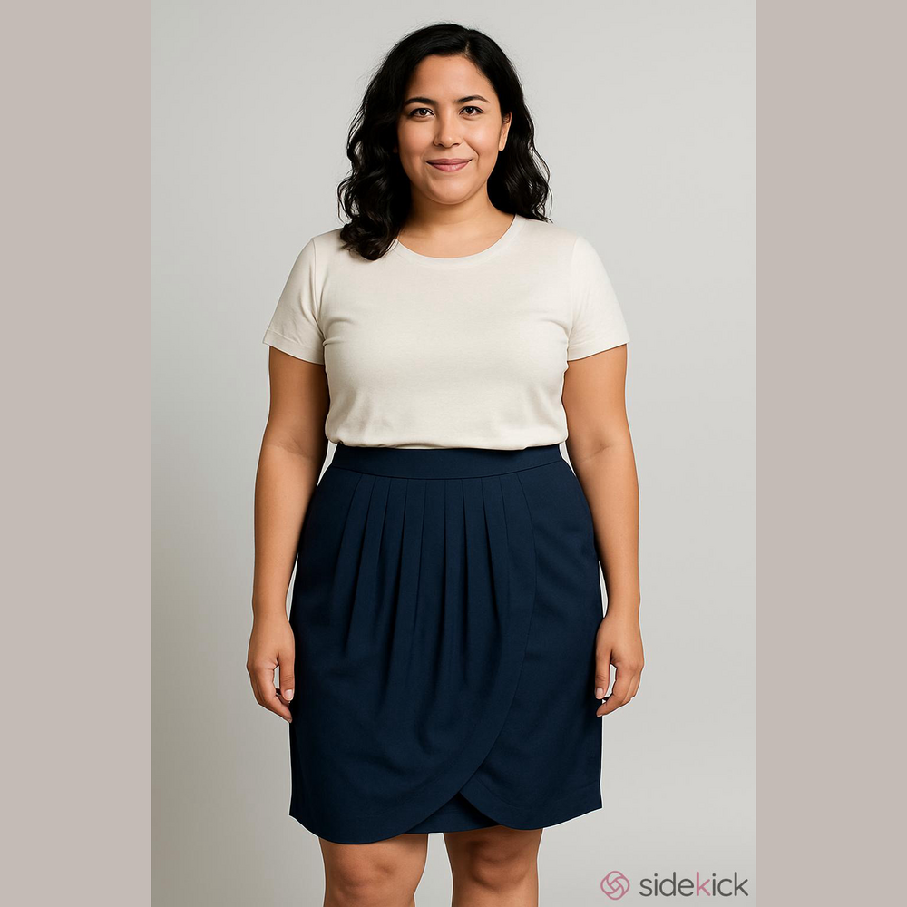 MNG by Mango Navy Blue Pleated Skirt | EUC | Sz 10